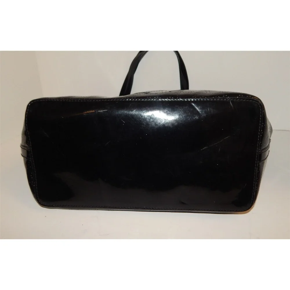 Kate Spade New York Black Patent‎ Perforated Logo Tote Bag